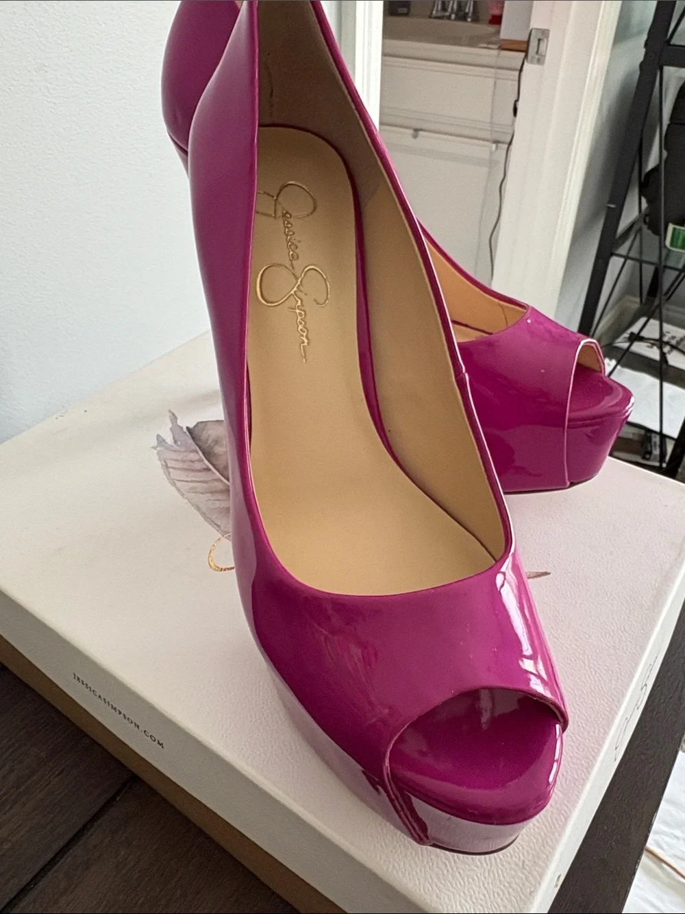 Jessica Simpson glossy patent
